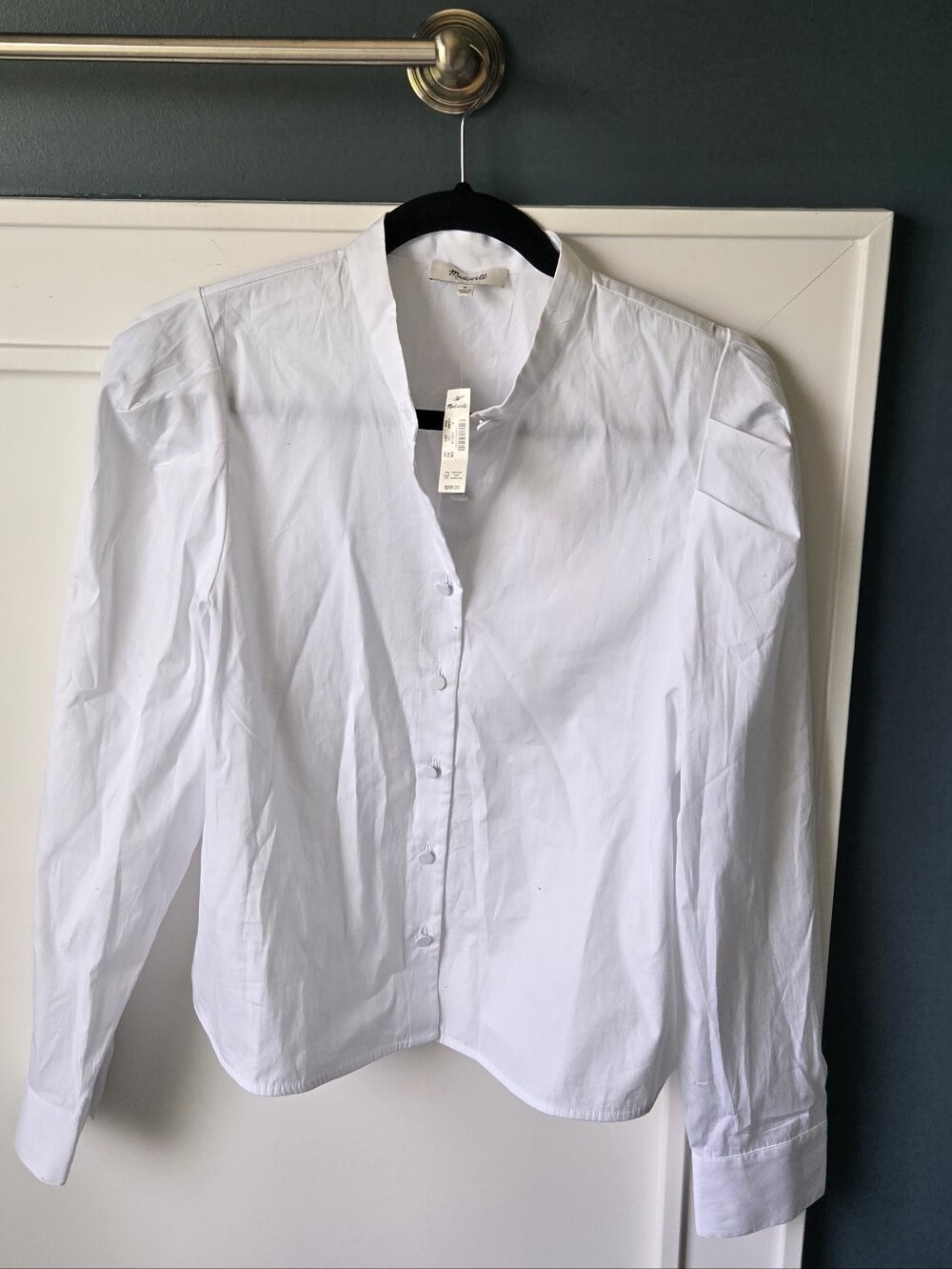 Madewell Women's Puff-Sleeve Button-Up Shirt - Picture 4 of 10